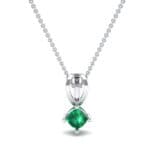 Grace Cushion-Cut Emerald Pendant (0.47 CTW) Top Dynamic View