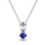 Grace Cushion-Cut Blue Sapphire Pendant (0.47 CTW) Top Dynamic View