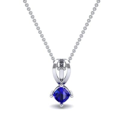 Grace Cushion-Cut Blue Sapphire Pendant (0.47 CTW) Top Dynamic View
