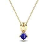 Grace Cushion-Cut Blue Sapphire Pendant (0.47 CTW) Top Dynamic View