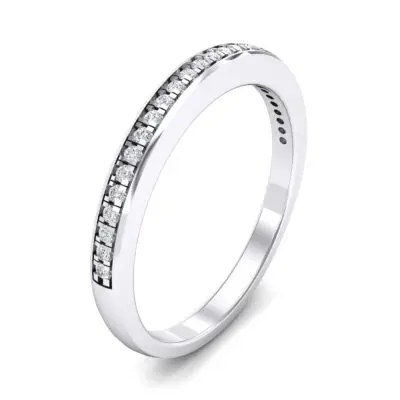 White gold pairs well with diamonds and is frequently used for eternity bands like this one from ICONIC.