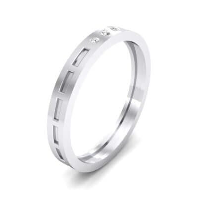 Three-Stone Dash Crystal Ring (0.06 CTW) Perspective View