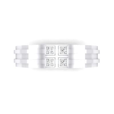 Quattro Crystal Ring (0.04 CTW) Top Flat View