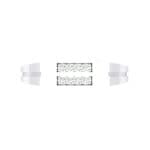 Brick Finesse Crystal Ring (0.06 CTW) Top Flat View