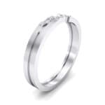 Pave Oblique Crystal Ring (0.04 CTW) Perspective View