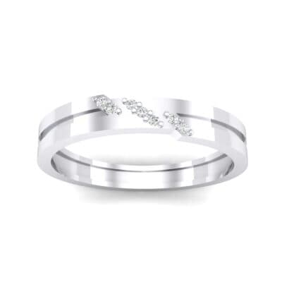 Pave Oblique Crystal Ring (0.04 CTW) Top Dynamic View