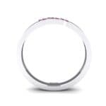 Pave Oblique Ruby Ring (0.04 CTW) Side View