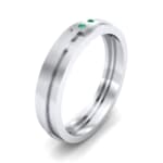 Two-Stone Token Emerald Ring (0.03 CTW) Perspective View