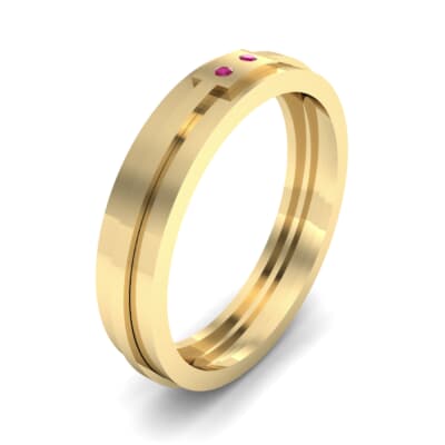 Two-Stone Token Ruby Ring (0.03 CTW) Perspective View