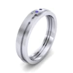 Two-Stone Token Blue Sapphire Ring (0.03 CTW) Perspective View