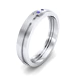 Two-Stone Token Blue Sapphire Ring (0.03 CTW) Perspective View