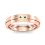 Two-Stone Token Emerald Ring (0.03 CTW) Top Dynamic View