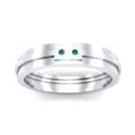 Two-Stone Token Emerald Ring (0.03 CTW) Top Dynamic View