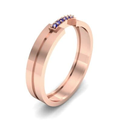 Bridge Finesse Blue Sapphire Ring (0.04 CTW) Perspective View