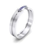 Bridge Finesse Blue Sapphire Ring (0.04 CTW) Perspective View