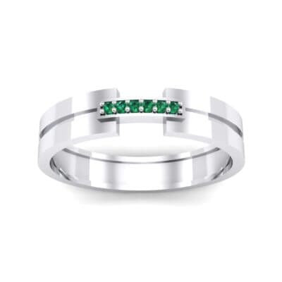 Bridge Finesse Emerald Ring (0.04 CTW) Top Dynamic View