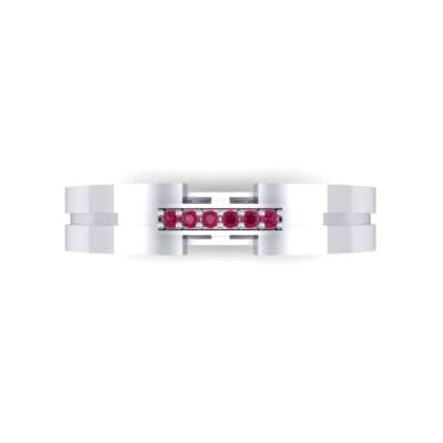 Bridge Finesse Ruby Ring (0.04 CTW) Top Flat View