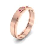Three-Stone River Ruby Ring (0.08 CTW) Perspective View