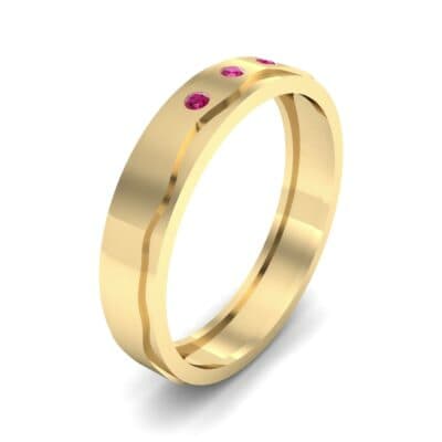Three-Stone River Ruby Ring (0.08 CTW) Perspective View