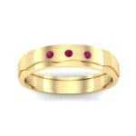 Three-Stone River Ruby Ring (0.08 CTW) Top Dynamic View