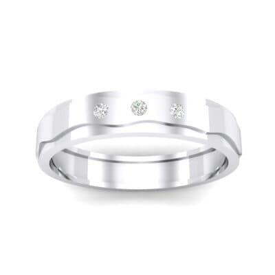 Three-Stone River Crystal Ring (0.08 CTW) Top Dynamic View