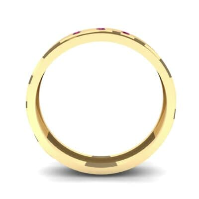 Three-Stone River Ruby Ring (0.08 CTW) Side View
