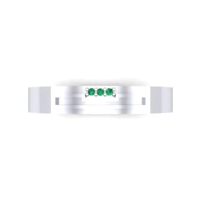Podium Emerald Ring (0.02 CTW) Top Flat View