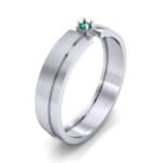 Gap Solitaire Emerald Ring (0.03 CTW) Perspective View