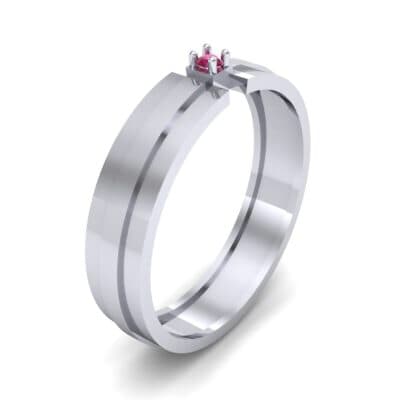 Gap Solitaire Ruby Ring (0.03 CTW) Perspective View