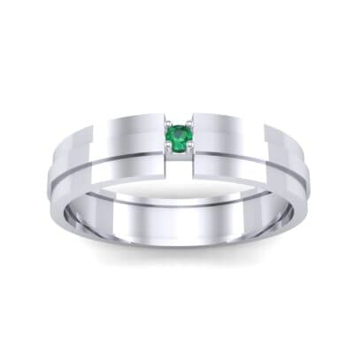 Gap Solitaire Emerald Ring (0.03 CTW) Top Dynamic View