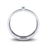 Gap Solitaire Emerald Ring (0.03 CTW) Side View