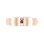 Gap Solitaire Ruby Ring (0.03 CTW) Top Flat View
