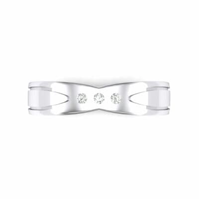 Curved Finesse Crystal Ring (0.05 CTW) Top Flat View