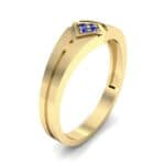 East-West Finesse Blue Sapphire Ring (0.06 CTW) Perspective View