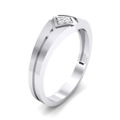 East-West Finesse Crystal Ring (0.06 CTW) Perspective View