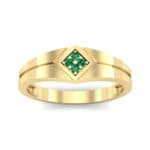 East-West Finesse Emerald Ring (0.06 CTW) Top Dynamic View
