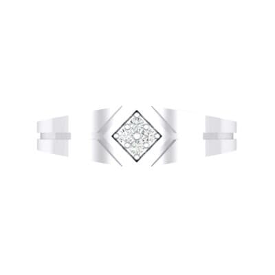 East-West Finesse Crystal Ring (0.06 CTW) Top Flat View