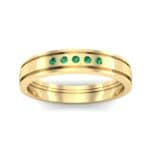 Five-Stone Burnish Emerald Ring (0.08 CTW) Top Dynamic View