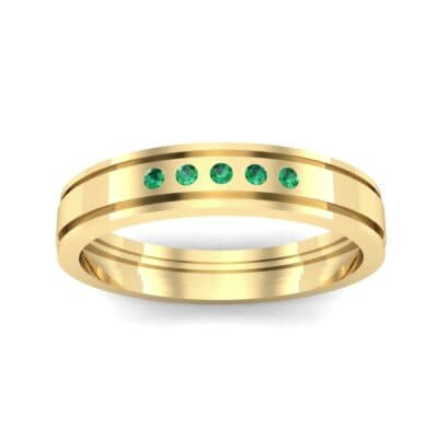 Five-Stone Burnish Emerald Ring (0.08 CTW) Top Dynamic View