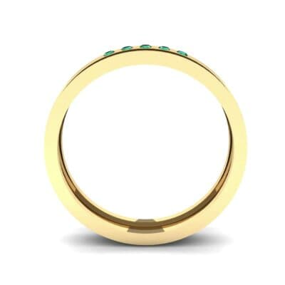 Five-Stone Burnish Emerald Ring (0.08 CTW) Side View