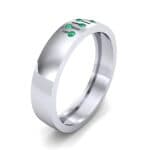 Five-Stone Fader Emerald Ring (0.08 CTW) Perspective View