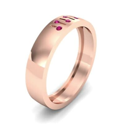 Five-Stone Fader Ruby Ring (0.08 CTW) Perspective View