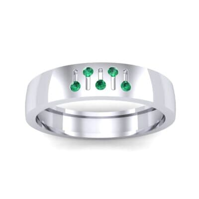Five-Stone Fader Emerald Ring (0.08 CTW) Top Dynamic View