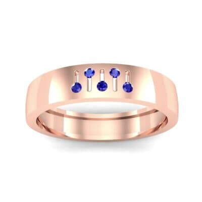 Five-Stone Fader Blue Sapphire Ring (0.08 CTW) Top Dynamic View