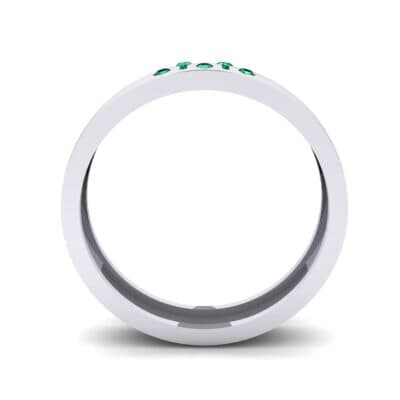 Five-Stone Fader Emerald Ring (0.08 CTW) Side View