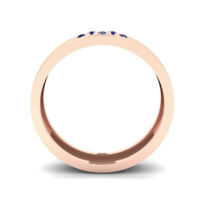 Five-Stone Fader Blue Sapphire Ring (0.08 CTW) Side View