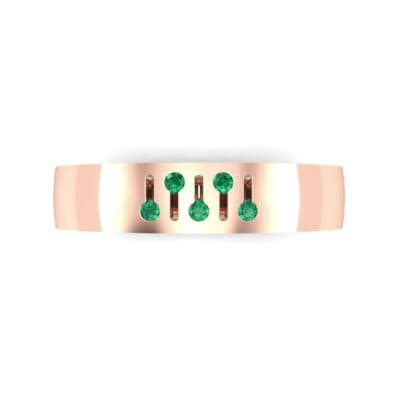 Five-Stone Fader Emerald Ring (0.08 CTW) Top Flat View