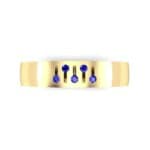 Five-Stone Fader Blue Sapphire Ring (0.08 CTW) Top Flat View