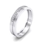 Pave Finesse Crystal Ring (0.12 CTW) Perspective View