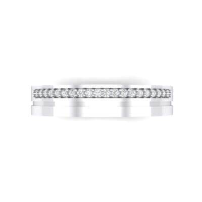 Pave Finesse Crystal Ring (0.12 CTW) Top Flat View